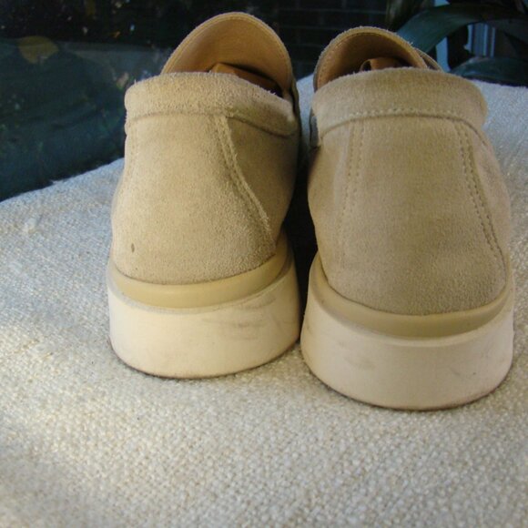 lunita imported from Spain beige cream suede leather chunky loafers, S 8.5 - Picture 6 of 10